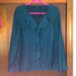 Green silk top - from the Limited